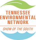 Tennessee Environmental Network Show of the South logo, featuring green and blue elements, representing environmental themes and initiatives.
